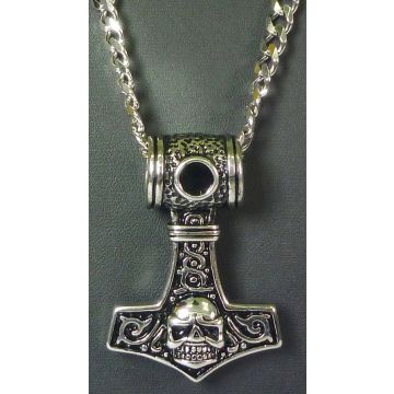 Thors Hammer Skull, 50 x 35 x 15cm. Halskette: 54 cm lang