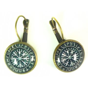 Wikinger Ohrring mit Symbol - 30 mm x 17 mm x 5mm. - Wkinger Schmuck
