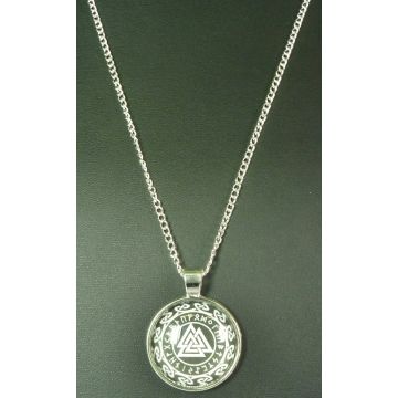 Wikinger Halskette mit Symbol - Wikinger Schmuck: 26mm x 7 mm. Kettenlänge = 51 cm