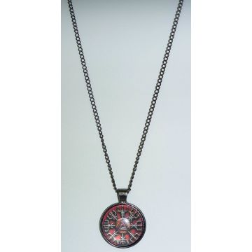 Wikinger Halskette mit Symbol - Wikinger Schmuck: 26mm x 7 mm. Kettenlänge = 51 cmWikinger Halskette mit Symbol - Wkinger Schmuck