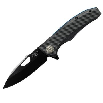 ASP Police Duty Messer - Flat Grip Black Blade 
