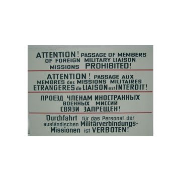 Warnschild der NVA - ORIGINAL - Größe: 70,5 x 51 cm - Nr. NV4221