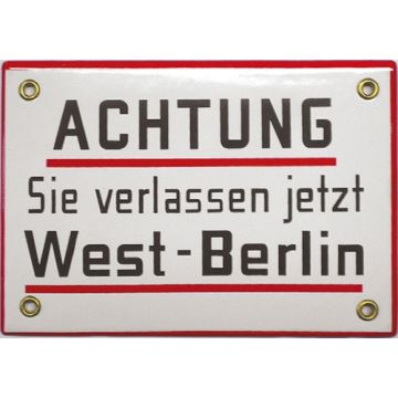 EMAIL-Warnschild WEST-BERLIN - 16,5 x 12 cm - Nr. US4010