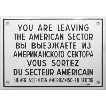 EMAIL-Warnschild "YOU ARE LEAVING" - 16,5 x 12 cm - Nr. US4011