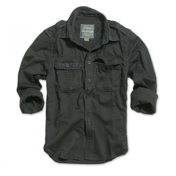 U.S. Langarm Hemd - Schwarz