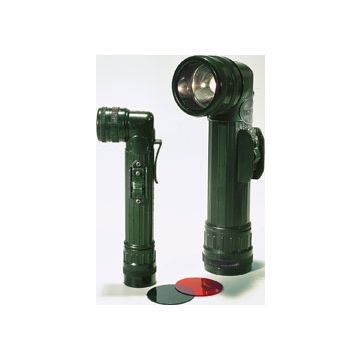 Armee Taschenlampe - GRÜN, groß - mit Farbfiltern - Nr. US4706
