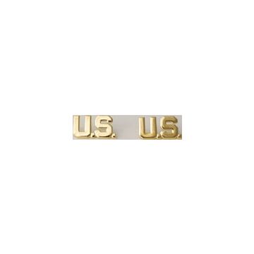 US Kragenabzeichen - Army Offz. "US" (im Paar) - Nr. US4851
