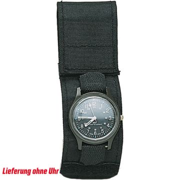 Uhrenschutzband - Schwarz - 100% Nylon - Abdeckung mit Klettverschluss - Lieferung ohne Uhr - Nr. US5955