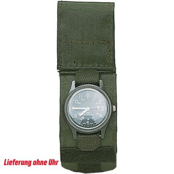 Uhrenschutzband - grün - 100% Nylon - Abdeckung mit Klettverschluss - Lieferung ohne Uhr - 100% Baumwolle - Nr. US5956