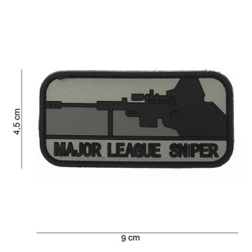 Rubber Patch Major League Sniper grau, 45 x 90 mm