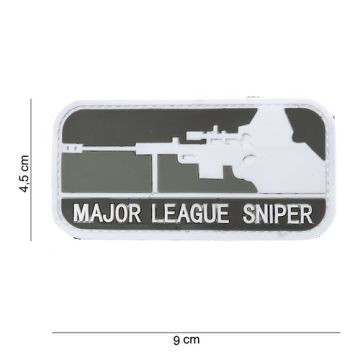 Rubber Patch Major League Sniper weiß, 45 x 90 mm