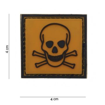 Rubber patch "Giftig" Größe: 40 x 40 mm