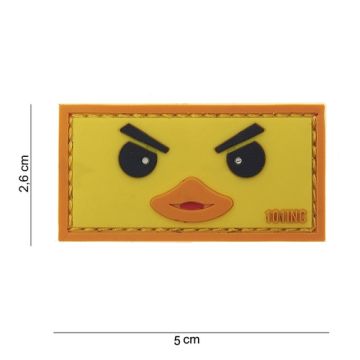 Rubber Patch " Ente " , gelb | 50 x 26 mm