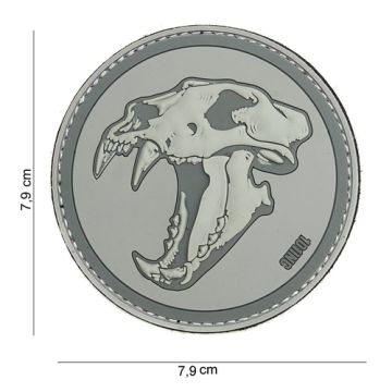 Rubber Patch "Bestie" hellgrau, Ø 79 mm