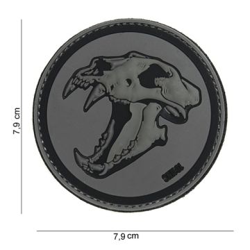 Rubber Patch  Bestie grau, Ø 79 mm