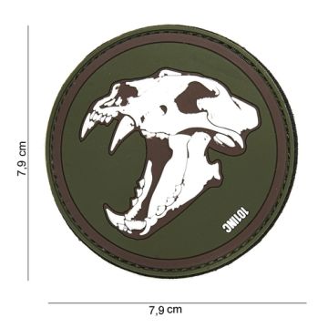 Rubber Patch "Bestie" oliv, Ø 79 mm