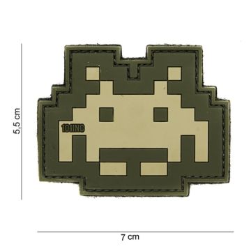 Rubber Patch " Mutant " , oliv | 70 x 55 mm