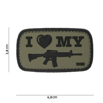 Rubber Patch "I love my M4" | 38 x 68 mm
