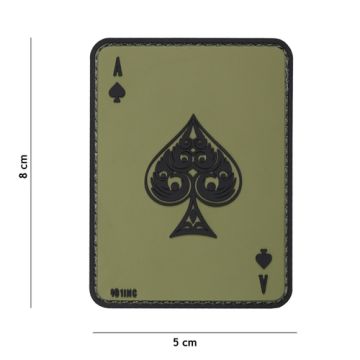 Rubber Patch Joker oliv, Größe 50 x 80 mm