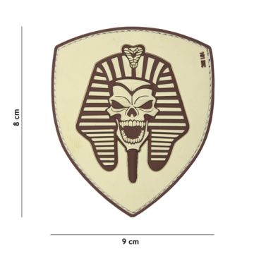Rubber Patch " Pharao" beige, Größe 80 x 90 mm