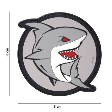 Rubber Patch " Hai " ,  Ø 80 mm