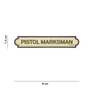 Rubber Patch " Pisol Marksman" , Gr. 80 x 14 mm