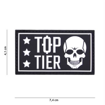 Rubber Patch " Top Tier ", Größe 74 x 41 mm