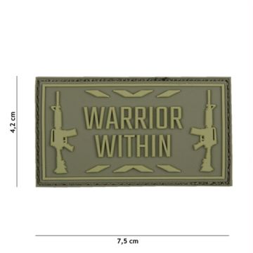 Rubber Patch  " Warrior eithin"  | Größe 42 x 75 mm