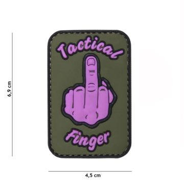 Rubber Patch " Taktical Finger  ", Größe 69 x 45 mm