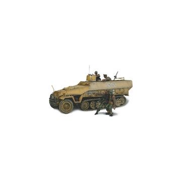 Deutsches Sd. Kfz 251/1 "Hanomag" Ostfront 1944 - Metallmodell, 1:32 - Herausnehmbare Mannschaft, Mauerreste und 2 Soldaten - Diverses Zubehör im Panzer - Nr. WK4146